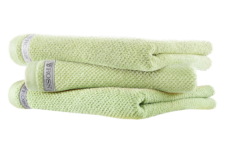 Frottier Handtücher - Flauschig weiche Frottier-Serie aus dem Hause Ross, in Größe 200 (2 Handtücher, 50/100 cm) bis 204 (1 Duschtuch, 70/140 cm), in Farbe OLIV Ansicht 3