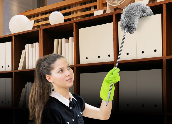 - Teleskop-Staubwedel-Set, 6-teilig, von Clever Clean, in Farbe GRAU-SILBER Ansicht 1