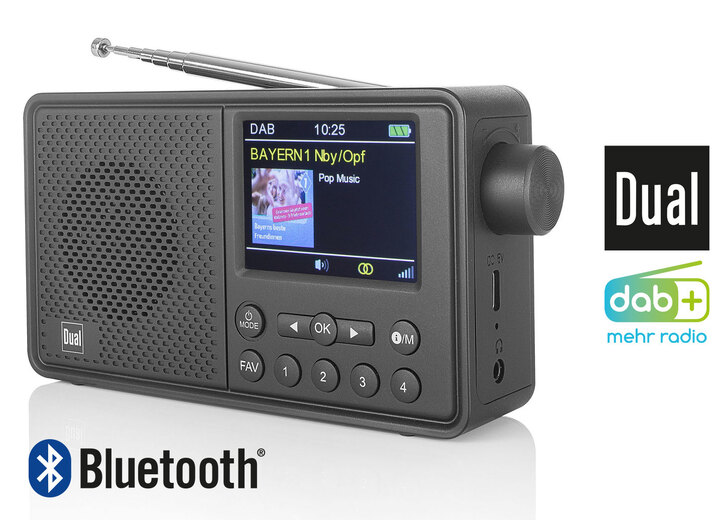 Musikanlagen - Tragbares DAB+-Radio MCR 120 von Dual, in Farbe SCHWARZ Ansicht 1