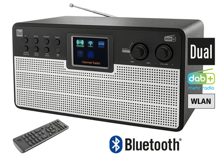 Musikanlagen - Dual Internet-Radio IR 100 mit Fernbedienung, in Farbe SCHWARZ Ansicht 1