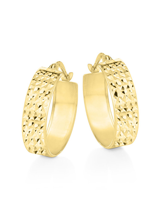 Ohrschmuck - Diamantierte Creolen, in Farbe  Ansicht 2