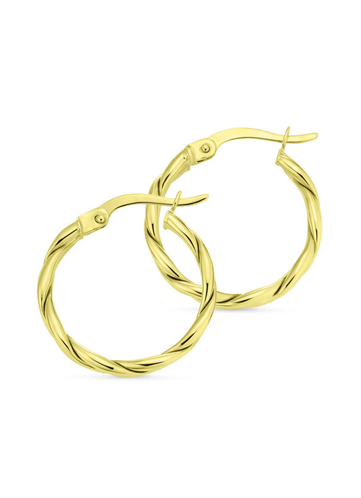 Ohrschmuck - Gedrehte Creolen, in Farbe  Ansicht 2