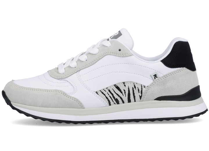 - Rieker Sneaker mit interessantem Zebra-Druck, in Größe 036 bis 043, in Farbe WEISS Ansicht 10