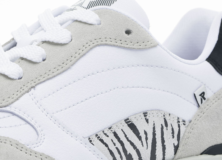 - Rieker Sneaker mit interessantem Zebra-Druck, in Größe 036 bis 043, in Farbe WEISS Ansicht 6