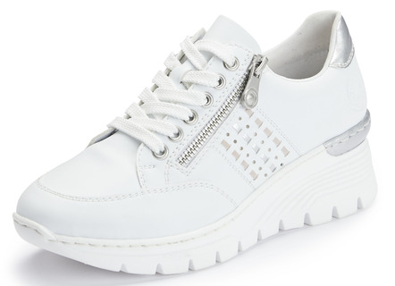 Rieker, bequeme Damen-Sneaker, Weite G, mit Reißverschluss