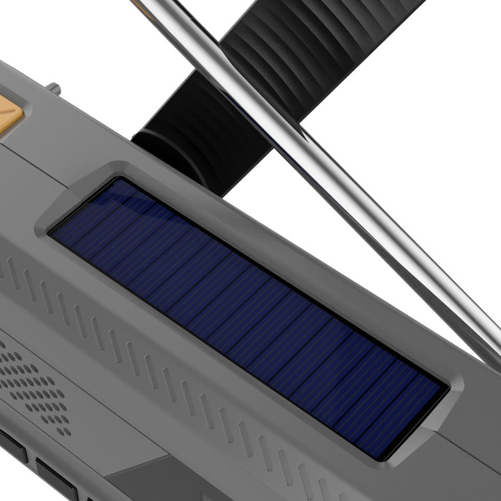Musikanlagen - Solarkurbel-Radio mit DAB+ und UKW-Tuner, in Farbe ANTHRAZIT Ansicht 4