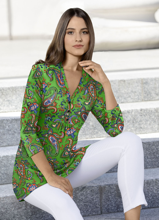 Shirt-Tunika mit Paisley-Dessin - Mode aus Deutschland | BADER