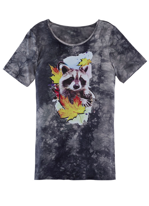 Shirts - Flottes Shirt mit farbbrillantem Inkjet-Druck in 2 Farben, in Größe 038 bis 054, in Farbe GRAU BATIK Ansicht 1