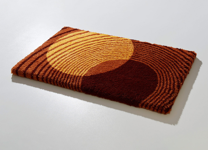 Badgarnituren - Badgarnitur von LineaDue mit rutschhemmender Rückseite, in Größe 100 (Vorleger halbrund, 50/ 80 cm) bis 112 (WC-Deckelbezug, 47/ 50 cm), in Farbe GRAU Ansicht 4