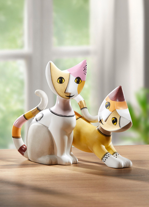 - Katzenpaar von der Künstlerin Rosina Wachtmeister, in Farbe BUNT