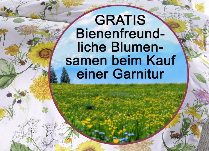 - Renforcé Bettwäsche-Garnitur mit Reißverschluss, in Größe 112 (80/80 cm + 135/200 cm) bis 115 (80/80 cm + 155/220 cm), in Farbe BUNT Ansicht 2