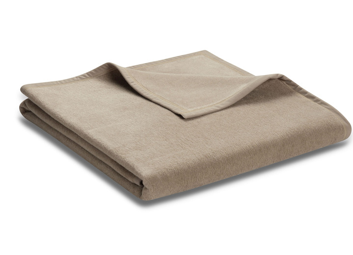 Sessel- & Sofaüberwürfe - Wohndecke und Sesselschoner mit Fransenabschluss, in Größe 102 (Sesselschoner, 50x200 cm) bis 325 (Sparset, 3-teilig), in Farbe CAMEL Ansicht 11