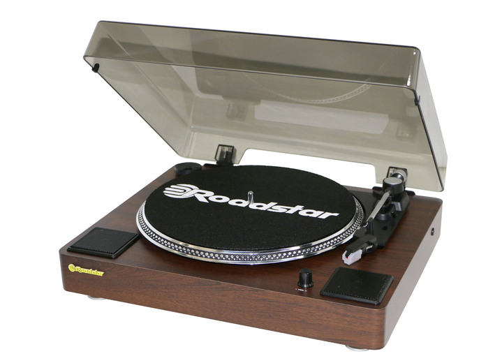 Nostalgiegeräte - Roadstar TT-260SPK Retro-Plattenspieler, in Farbe BRAUN
