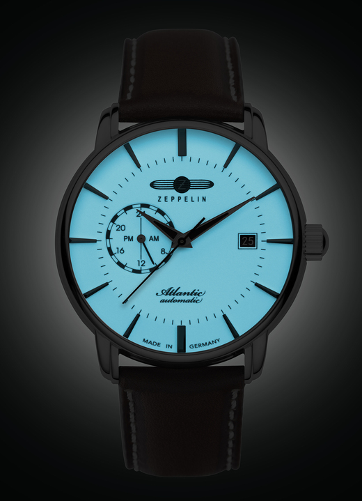 Mechanikuhren / Automatikuhren - Zeppelin-Automatik-Herrenuhr mit Lederband, in Farbe  Ansicht 3