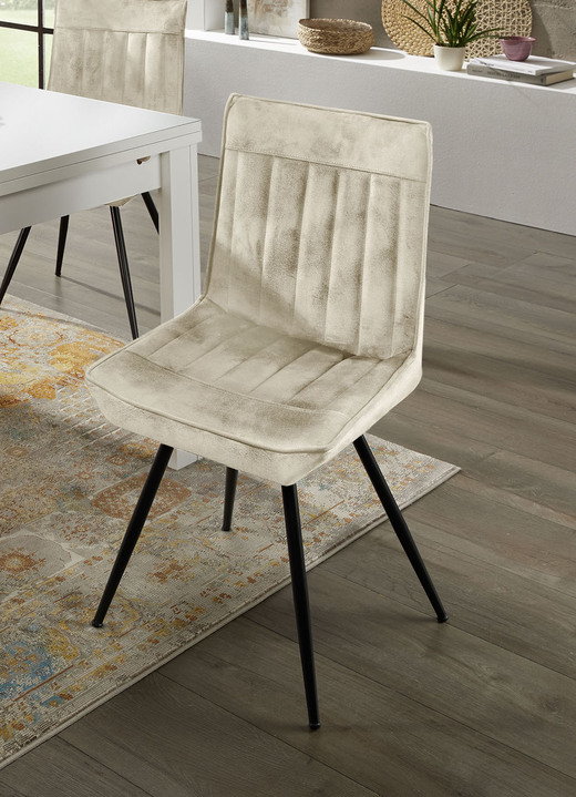 Stühle & Sitzbänke - Stühle im 2er-Set mit Stil und Qualität, in Farbe CAPPUCCINO Ansicht 2