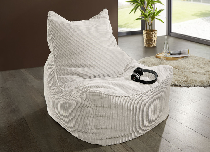 - Raffinierter Sitzhocker für die perfekte Entspannung, in Farbe CREME