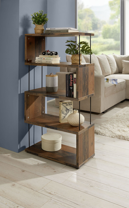 Regale - Standregal,ideal auch als Raumteiler, in Farbe ASTEICHE, in Ausführung Standregal, schmal, 2 Ablagefächer Ansicht 2