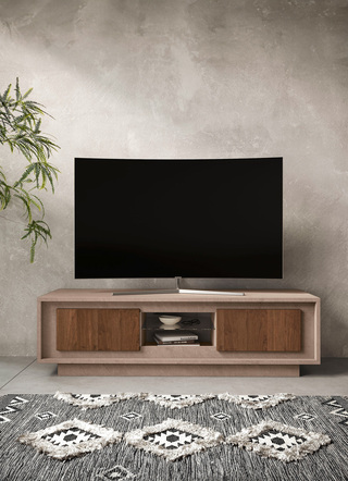 TV- & Hifi-Möbel - Stilvolles TV-Lowboard, in Farbe KASCHMIR-NUSSBAUM – Farbe KASCHMIR-NUSSBAUM – Ansicht 