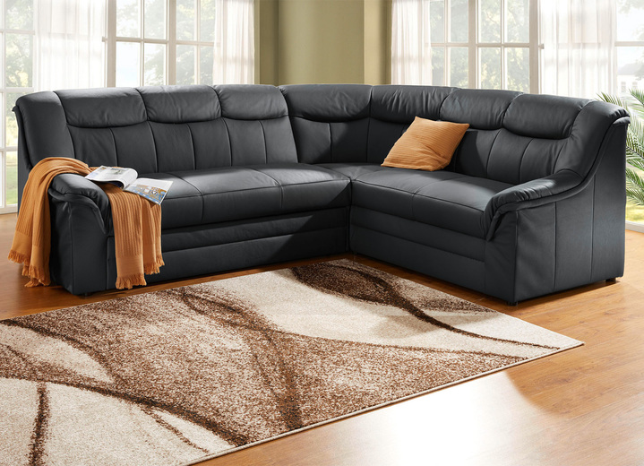 Polsterecken - Polsterecke mit Bezug aus echtem Leder, in Farbe CREME Ansicht 11