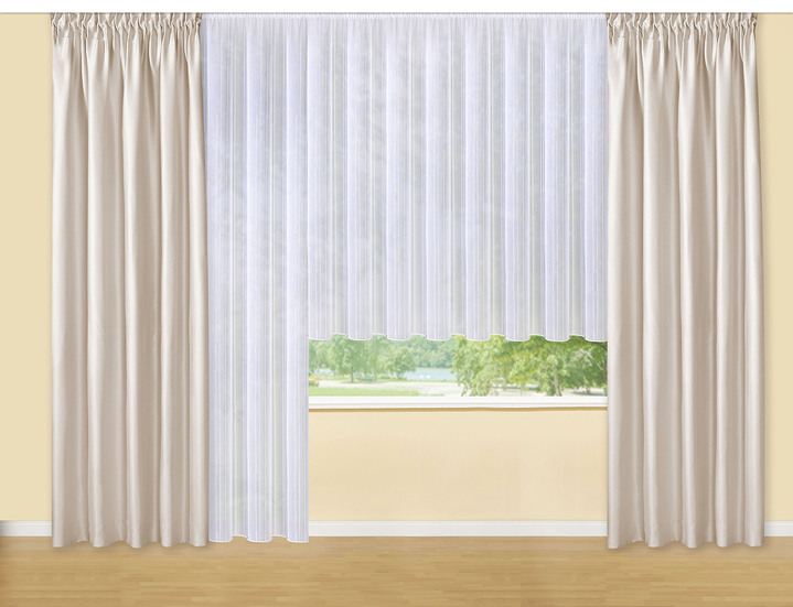 Klassisch - Wunderbarer Langstore, in Größe 176 (175x300 cm) bis 291 (240x450 cm), in Farbe WEISS Ansicht 3