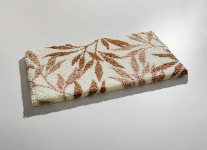 Badgarnituren - Badgarnitur von Grund mit rutschhemmender Rückseite, in Größe 100 (Vorleger halbrund, 50/ 80 cm) bis 112 (WC-Deckelbezug, 47/ 50 cm), in Farbe TERRA Ansicht 7