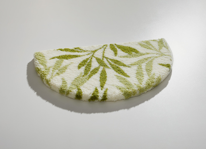 Badgarnituren - Badgarnitur von Grund mit rutschhemmender Rückseite, in Größe 100 (Vorleger halbrund, 50/ 80 cm) bis 112 (WC-Deckelbezug, 47/ 50 cm), in Farbe BEIGE Ansicht 2