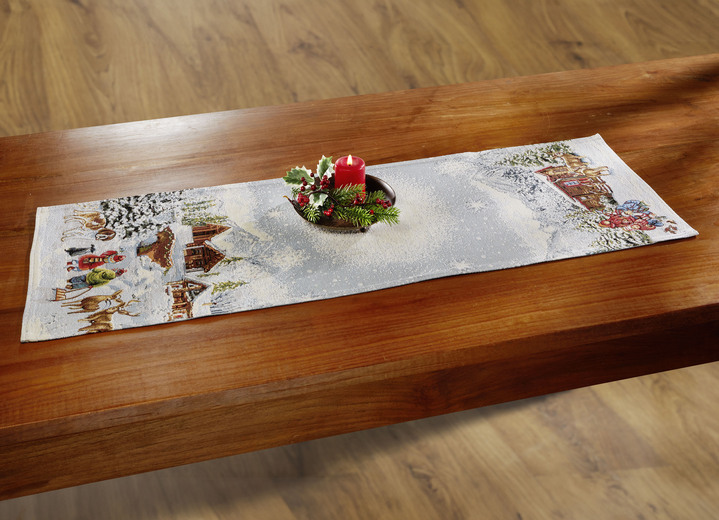 Tischdecken - Winterliche Tisch- und Raumdekoration in Gobelin-Qualität, in Größe 100 (2x Platzset, 33/ 45 cm) bis 404 (Kissenbezug, 45/ 45 cm), in Farbe MULTICOLOR Ansicht 5