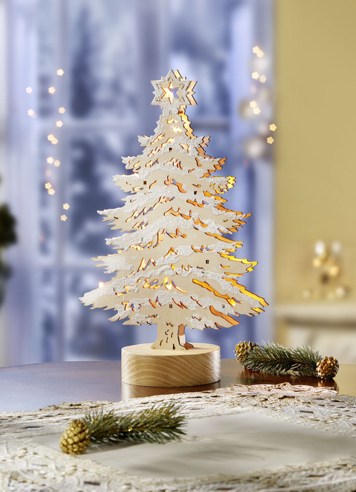 - Beleuchteter Tannenbaum, in Farbe NATUR