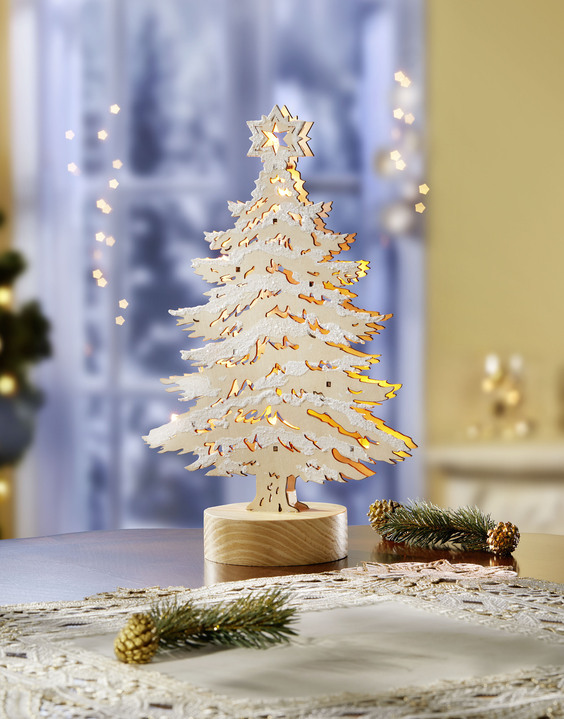 Weihnachtliche Dekorationen - Beleuchteter Tannenbaum, in Farbe NATUR