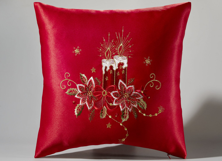 Weihnachten - Festliche Tisch- und Raumdekoration von Schäfer, in Größe 140 (Tischdecke Stern, ø 40 cm) bis 404 (Kissenbezug, 40/40 cm), in Farbe ROT Ansicht 3