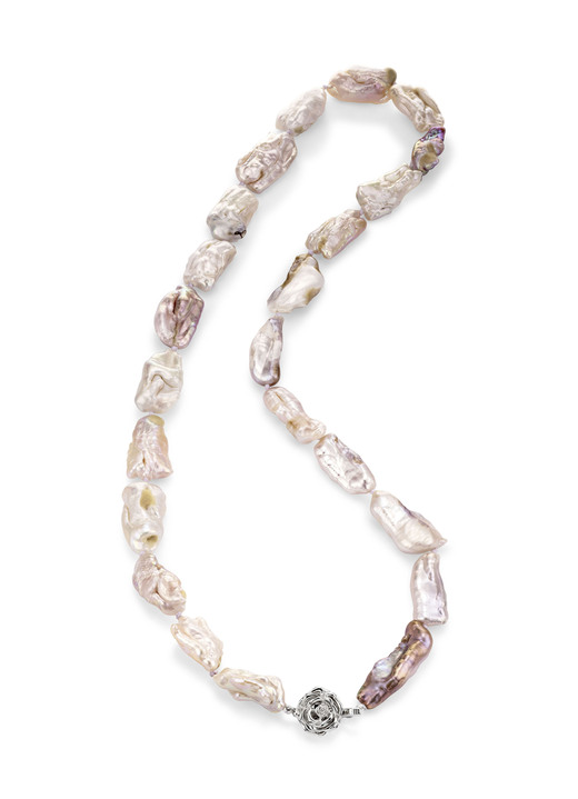 - Halskette mit Barock-Perlen, in Farbe  Ansicht 2