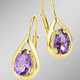 - Ohrringe mit echt Amethys, in Farbe  – Ansicht 1