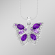 Anhänger - Anhänger Schmetterling, in Farbe  – Ansicht 1