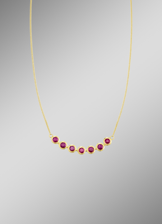 Halsketten - Halskette in Gold mit Rubin, in Farbe  Ansicht 1