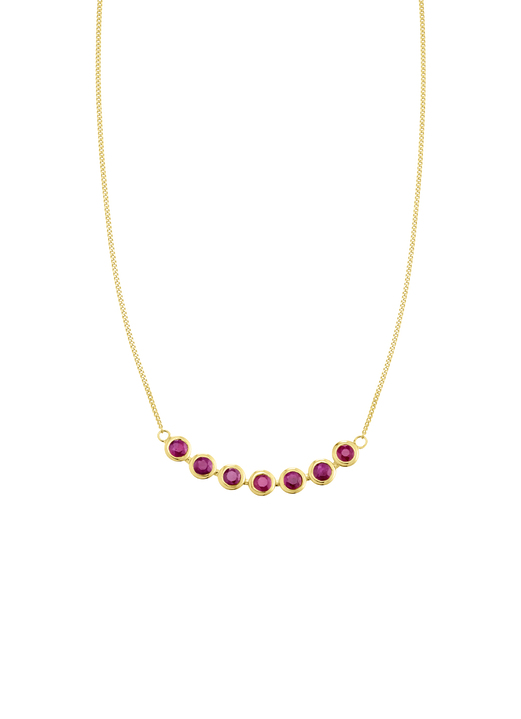 Halsketten - Halskette in Gold mit Rubin, in Farbe  Ansicht 2