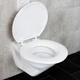 - Toilettensitz XXL mit extra breiter Sitzfläche, in Farbe WEISS – Farbe WEISS – Ansicht 1
