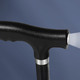 Praktische Hilfsmittel - Faltbarer Gehstock mit LED-Licht – Farbe SCHWARZ – Ansicht 3 Praktische Hilfsmittel - Faltbarer Gehstock mit LED-Licht, in Farbe SCHWARZ – Farbe SCHWARZ – Ansicht 3