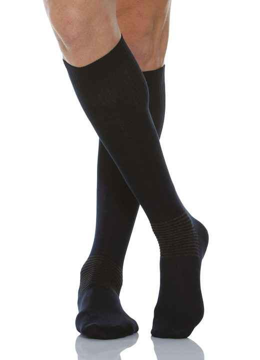 Gesundheitsstrümpfe - Diabetiker-Socken oder -Kniestrümpfe, in Größe L bis XL, in Farbe MARINE, in Ausführung Kniestrümpfe Ansicht 1