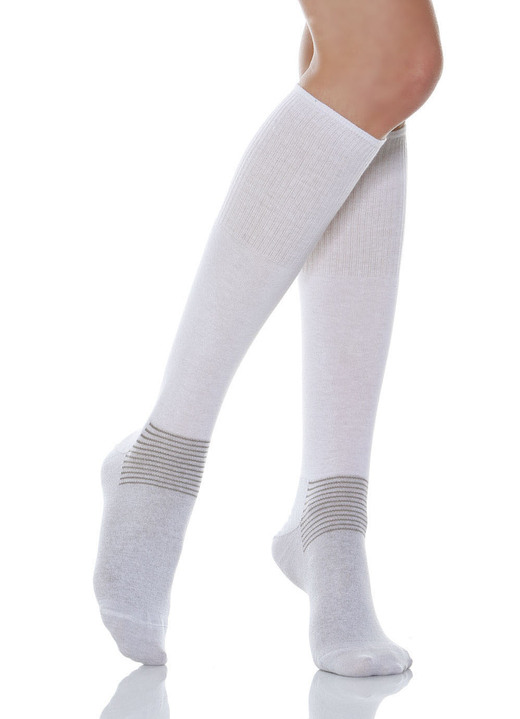 Gesundheitsstrümpfe - Diabetiker-Socken oder -Kniestrümpfe, in Größe L bis XL, in Farbe WEISS, in Ausführung Socken Ansicht 3