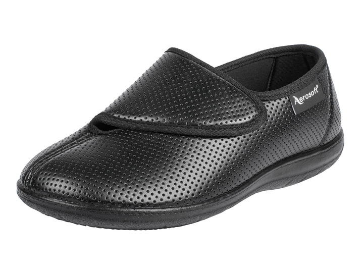Gesundheitsschuhe - Aerosoft Flex Damen-Klettschuh in Weite H für den kräftigen Fuß, in Größe 036 bis 042, in Farbe SCHWARZ Ansicht 1