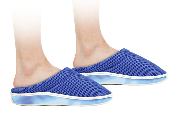 Gesundheitsschuhe - Gel-Slipper Ansicht 3 Gesundheitsschuhe - Gel-Slipper, in Größe L bis XXL, in Farbe BLAU-WEISS Ansicht 3