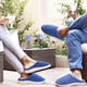 Gesundheitsschuhe - Gel-Slipper – Farbe BLAU-WEISS – Ansicht 1 Gesundheitsschuhe - Gel-Slipper, in Größe L bis XXL, in Farbe BLAU-WEISS – Farbe BLAU-WEISS – Ansicht 1