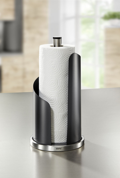 Haushaltshelfer - Rollenhalter – aus Edelstahl, in Farbe BLAU Ansicht 2