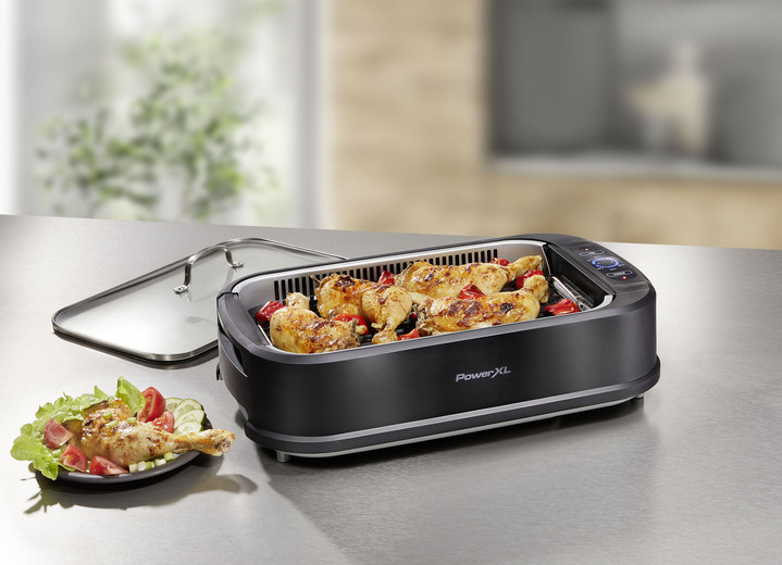 Power XL Smokeless Grill 2 in 1 Indoor Grill Elektrische Kuchengerate BADER