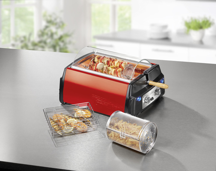 Küchengeräte - Multigrill von Livington Ansicht 2 Küchengeräte - Multigrill von Livington, in Farbe ROT Ansicht 2