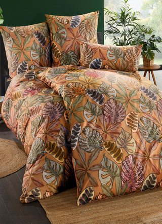 Bettwäschegarnituren - Digitalbedruckte Bettwäsche-Garnitur aus 100% Baumwolle, in Größe 111 (40/80 cm + 135/200 cm) bis 412 (4-teiliges Sparset: 2x 80/80 cm + 2x 135/200 cm), in Farbe GRÜN