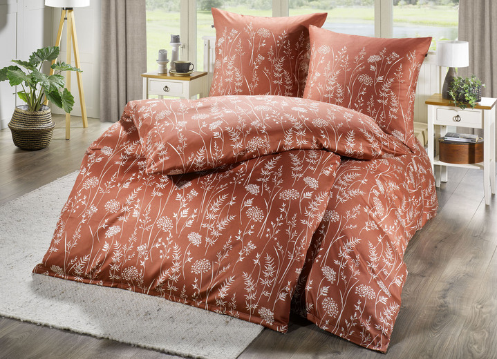 - Bettwäsche-Garnitur in Mako-Satin, in Farbe BORDEAUX Ansicht 2