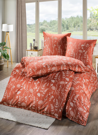 - Bettwäsche-Garnitur in Mako-Satin, in Farbe BORDEAUX