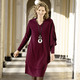 Pullover & Strickmode - Strick-Kleid in fließendem Lagenlook – Farbe WEINROT – Ansicht 1 Pullover & Strickmode - Strick-Kleid in fließendem Lagenlook, in Größe 036 bis 050, in Farbe WEINROT – Farbe WEINROT – Ansicht 1