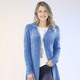 Basics - Strickjacke in Strukturmix, in Größe 036 bis 052, in Farbe AZURBLAU – Farbe AZURBLAU – Ansicht 2